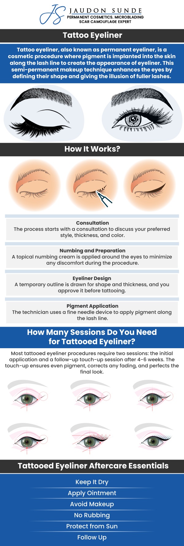 Getting similar winged eyeliner on your both eyes is the trickiest part of your makeup routine. You don't have to worry about anymore as we are offering permanent eyeliner at Jaudon Sunde permanent makeup clinic. Make sure you get your permanent eyeliner done by a professional who is experienced and has photos to show their work. There are plenty of benefits of getting permanent eyeliner by an experienced professional like Jaudon Sunde. She is an experienced permanent makeup technician who has been working in the field for 25 years. For more information about the procedure, contact us or request an appointment online. We are located at 18820 E. Bagley Rd.#1 Middleburg Heights, Ohio 44130. Getting similar winged eyeliner on your both eyes is the trickiest part of your makeup routine. You don't have to worry about anymore as we are offering permanent eyeliner at Jaudon Sunde permanent makeup clinic. Make sure you get your permanent eyeliner done by a professional who is experienced and has photos to show their work. There are plenty of benefits of getting permanent eyeliner by an experienced professional like Jaudon Sunde. She is an experienced permanent makeup technician who has been working in the field for 25 years. For more information about the procedure, contact us or request an appointment online. We are located at 18820 E. Bagley Rd.#1 Middleburg Heights, Ohio 44130.
